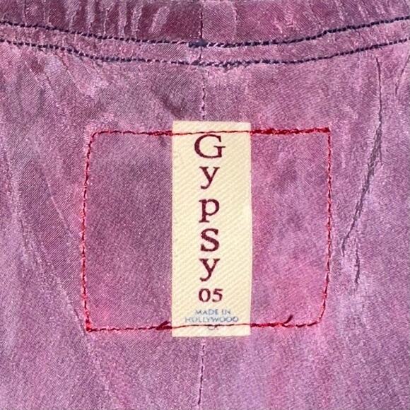 Gypsy 05 Y2K Silk Aqua Purple Tie Dye Strapless Tube Maxi Dress Size XS - Picture 8 of 14